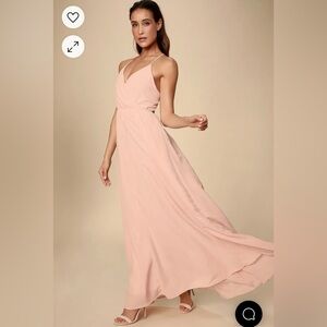 Lulus Maxi Dress, Pink, Size Small, Worn once - used like new